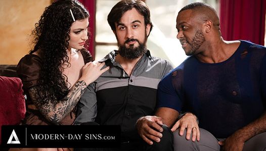 MODERN-DAY SINS - Interracial Swingers Convince Married Friend To Cheat In Bisexual Threesome!