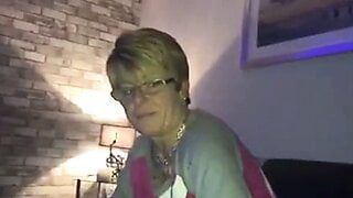Blonde granny really loves to suck BBC