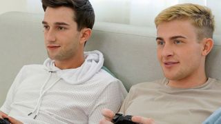Two Cute Twink Boy Step Brothers Have Sex During Video Game