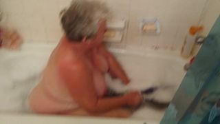 wife in tub