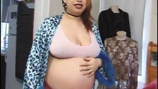 Horny pregnant girl with big nipples fucked