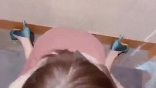 Friend's Chinese wife gives blowjob