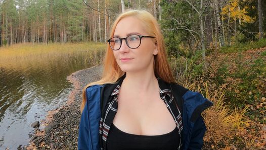 REDHEAD young girl’s trip to the forest ended up in sex