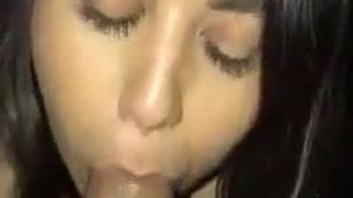 young oriental beauty sucking balls and cock