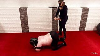 Mistress tortures slave