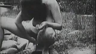 Old-fashioned Group Sex Outdoors (1950s Vintage)