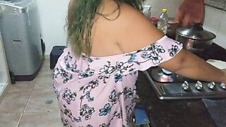 Bbw – Sexy Maid Preparing Dinner With Happy Ending