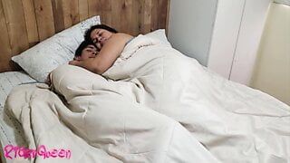 Stepson visits stepmom's bed while she resting