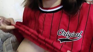 Deepthroating, pussy eating and cumshot, gorgeous teen gets fucked