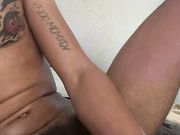 Tatted twink jerks oily cock 