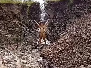 Devska Loves Playing In The Waterfall