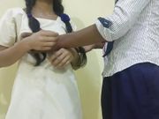 Indian schoolgirl seduces her tusion to fuck her with a creampie Hindi audio 