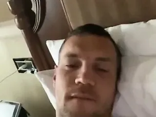 Russian Footballer Artem Dzyuba Playing On Hotel Bed...