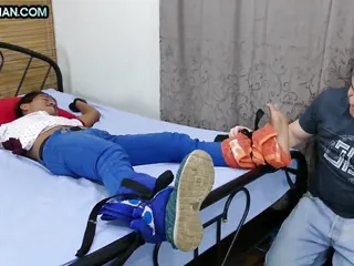 Asian Bondage Twink Fucked By Gaydaddy After Feet Tickling
