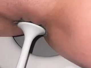 licking public toilets in the hotel and playing