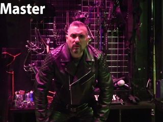 Leather Master gives oral and anal dildo instructions PREVIEW