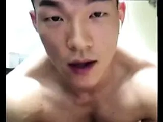 Korean Muscle Dude With Hot Abs Jerk And Cum