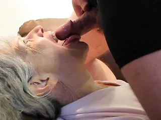 Grey Haired Granny Blowjob And Cum In Her Mouth