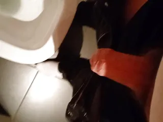 Russian man playing and pissing on...