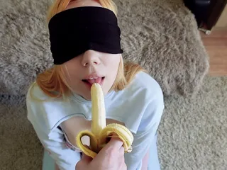 Teen 18 Redhead Hd Videos video: Cheated Silly Step Sister in blindfolded game, but I think she liked it