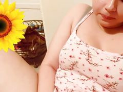 Vanilla plays with her tight pussy 