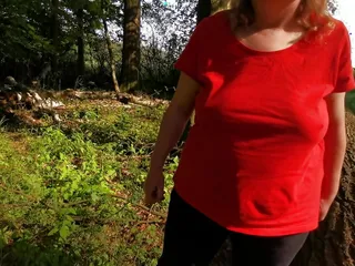 Breast slapping on hunting site