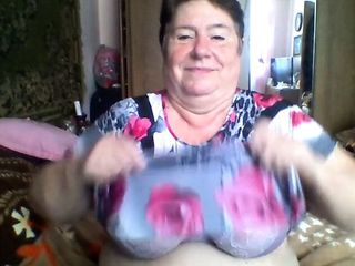 Fat Granny Playing On Skype