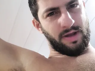 Cocky Alpha Male’s Verbal Bragging - Naked Hairy Uncut Cock