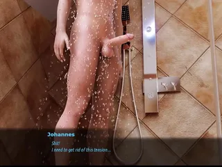Cartoon, Underwear, Showering, In the Shower
