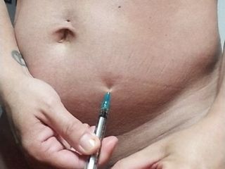 Ftm Takes Injection In Tummy...
