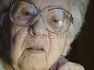Granny looking at cock...