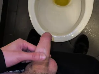 Cute 18 Teen Boy Cant Hold Pee so he Peeing in Public Toilets POV 4K
