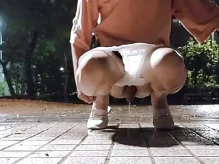 Shemale Ting-Xuan Outdoor Pee Compilation