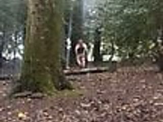 Woods, Big Ass, MILF, Naked in the Woods