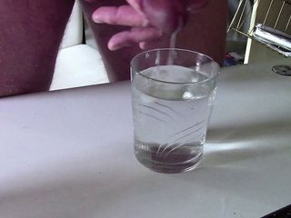 Jerking Off And Cumming In Glass Of Water