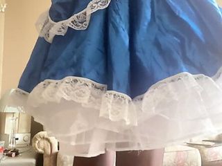 Sissy maid blue dress...