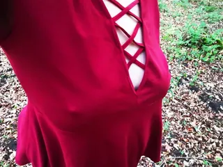 Punishing Her Breasts In The Woods