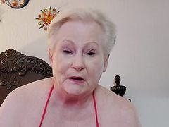Such A Horny Granny Fucks Herself With Her Favorite Dildo