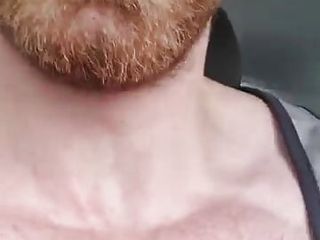 Muscular Fitness Guy Bodybuilder Is Masturbate Driving A Car