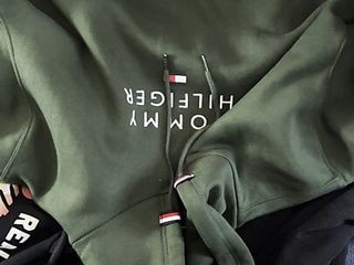 Cum on a new Tommy Hilfiger hoodie