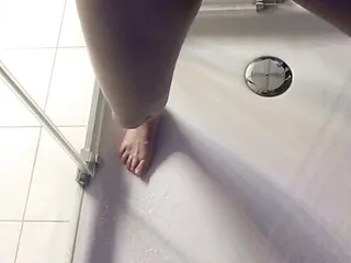 Tattooed and Pierced, Young Student, Peeing Pussy, Shower