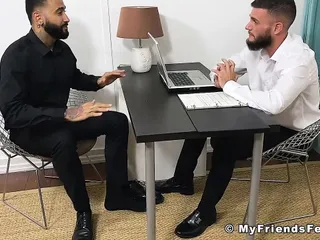 Bearded Studs Worship Feet Mutually And Masturbates Together