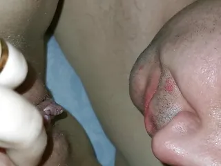 Sweet pussy licked until she cums,...