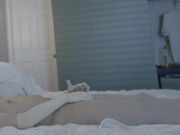 Masturbation in Gloves and Hood Mask