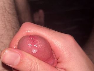 Edging my milk out my cock. Another late night play