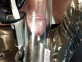Pumping My Little Dick, Sounding, Latex Gloves Masturbarion And Huge Load