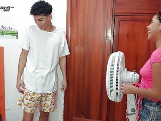 MY HORNY NEIGHBOR ASKS ME TO FIX HER FAN AND AS PART OF PAYMENT WE END UP FUCKING