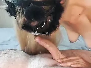 Mouth Sucking Cock, Cum in Mouth, Sucking Dick, Small Tits