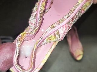1st Time Ring Found Customer Pair Of Pink Cork Wedge Heels...