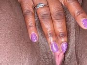 Pussy fingering close up